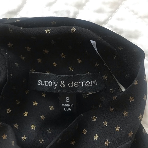 Supply and Demand Gold Star Cold Shoulder Top - Picture 5 of 6